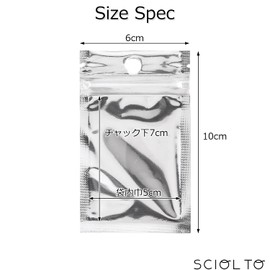 SCIOLTO Aluminum Bags, Pack of 100 with Zipper, [Width 2.4 x Height 3.9 inches (6 cm) x Height 3.9 inches (10 cm)] Storage Bag with Zipper, Plastic Bag, Storage Bag, Large and Small (Width 2.4 x Height 3.9 inches (6 cm) x Height 3.9 inches (10 cm)