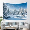 Winter Tapestry Winter Mountain Tapestry White Pine Trees Scene Wall