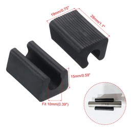 PATIKIL 10mm Rectangle Chair Leg Cover, 36Pcs Plastic Non-Slip Furniture Feet Protectors Tips Covers Floor Glides Tubing Caps for Office Home, Black