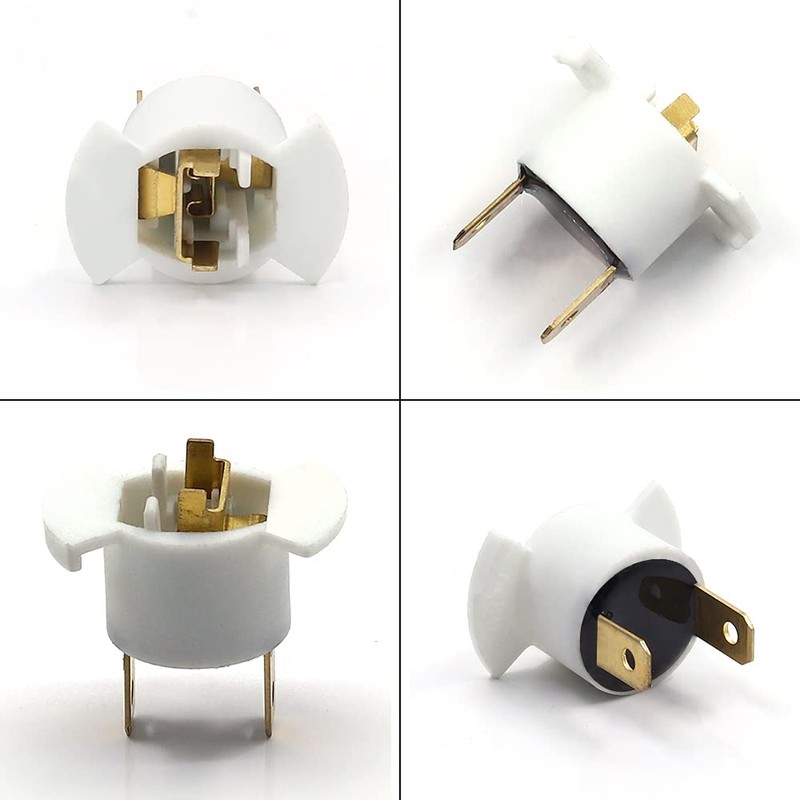 Biqing 2PCS H1 Halogen Headlight Socket Holder,H1 Headlight Bulb Socket