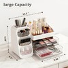 ShinyDew Bathroom Countertop Makeup Organizer with Brush Holder, Large Cosmetic