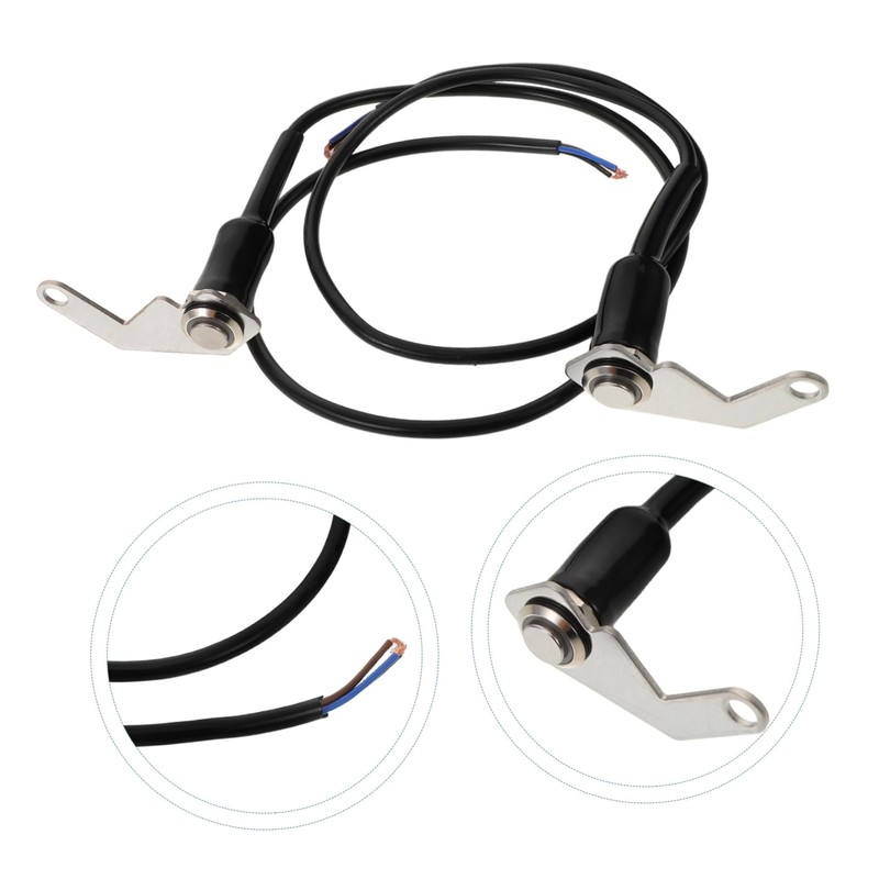 iplusmile 2pcs Motorcycle Handlebar Switch Stainless Steel Fan Headlight Horn