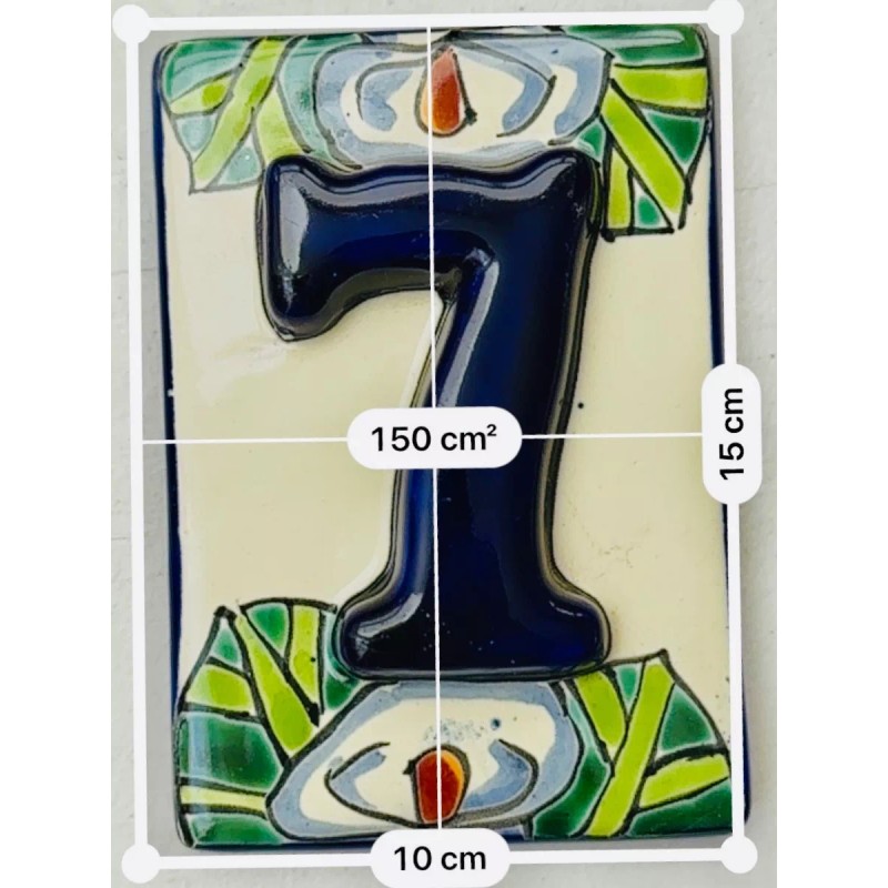 Escanver Numero Residencial Ceramica Talavera Casa Hogar 1 Digito Num