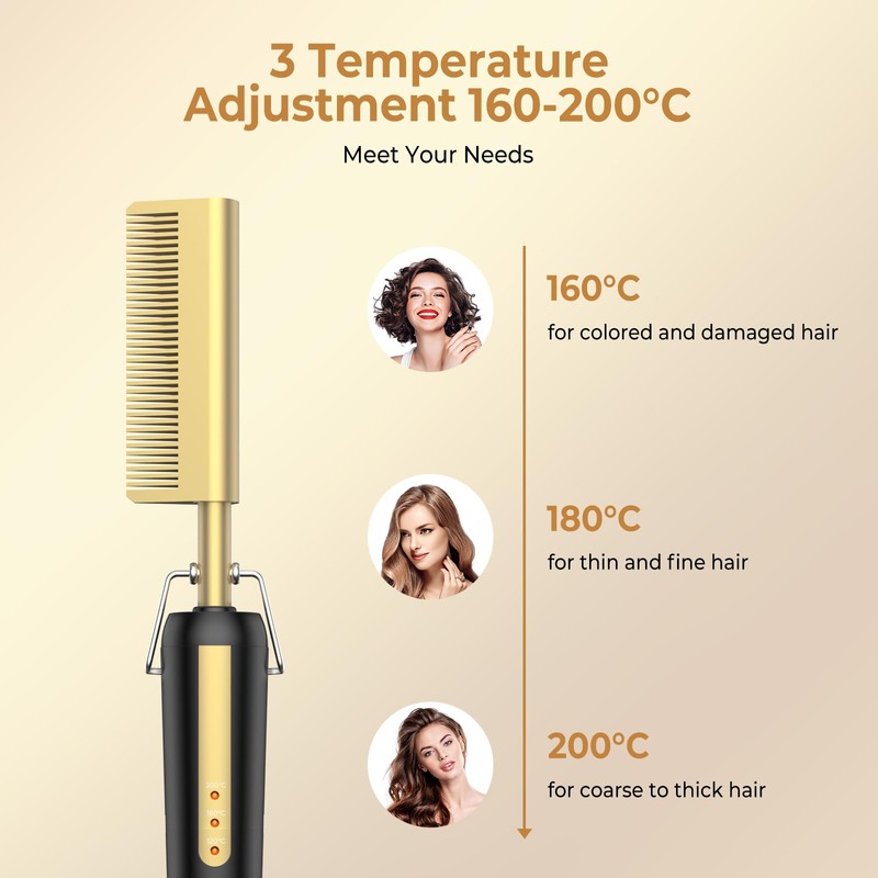 Hot Comb for Afro Hair Wigs Beard