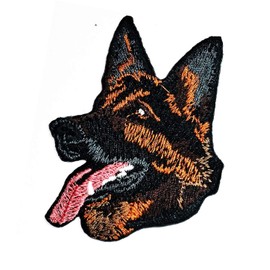 German Shepherd Dog Stickers Embroidery Patch Puppy Pet Dog Wolf Fox Wild Animals Cartoon Kid Baby Girl Jacket T-Shirt Patch Sew Iron on Embroidered Sign Badge Costume Clothing (10)