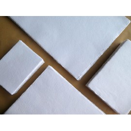 Handmade Handmade Paper with Deckle Edge Specific for Printers Typewriter A4 10 Sheets/Set Natural White 100 g/m² Cotton Linters, Extra Fine -AQ104