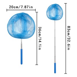 WELANE Butterfly Net, 4PCS Retractable Butterfly Net Fishing Nets with Anti Slip Grip for Outdoor Playing (Red, Blue, Yellow, Green)