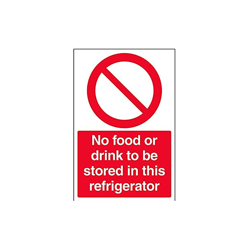 V Safety No Food Or Drink To Be Stored In