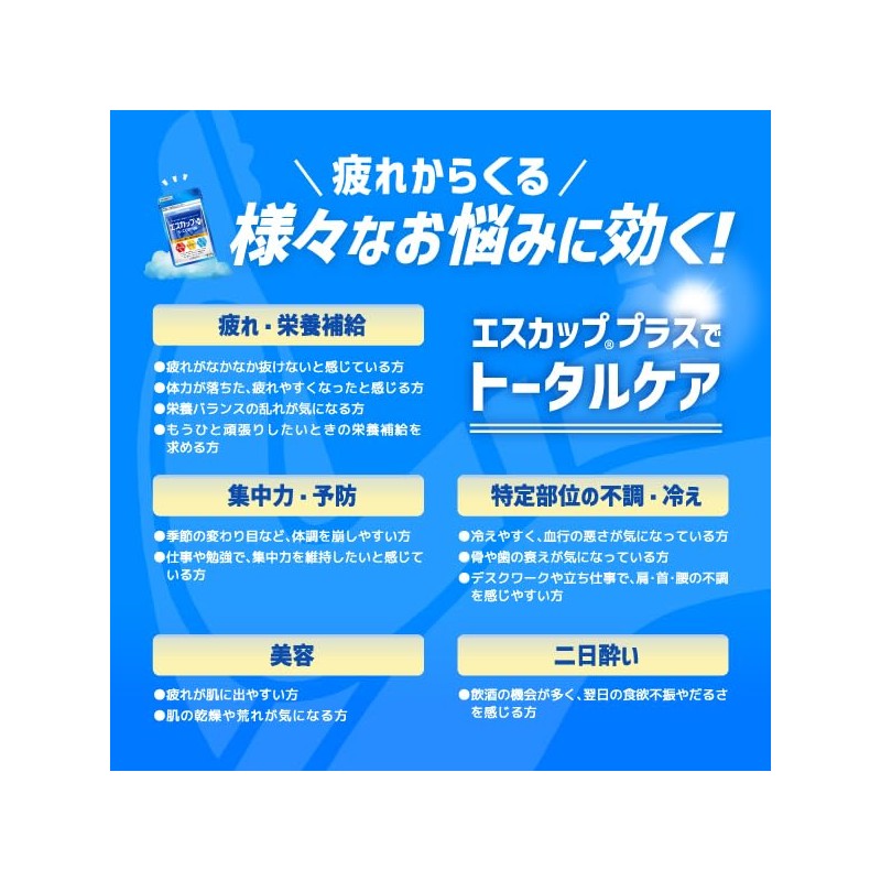 Escup Plus 180 Tablets, Fatigue Recovery, Concentration, Resistance, Mail Order