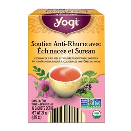Yogi Tea - Echinacea Elderberry Cold Support Tea (3 Pack) - Formulated with Echinacea to help relieve cold symptoms - Caffeine Free Organic Herbal Tea - 48 Tea Bags