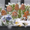 colourliving Gingerbread Figures Decoration Flower Stake Gingerbread Stake 6 Pieces