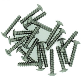 D3.5 (3.5mm x 16mm) Pozi Pan Screws for Plastic (Flanged - Trilobular) - Stainless Steel (A2) (Pack of 20)