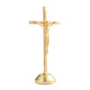 Imerance Crucifix Wall Cross Small Metal Slender Catholic Crosses Golden