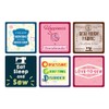 6 Pack Of Sewing Themed Coasters