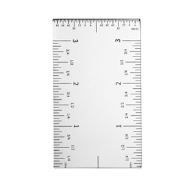 3 Inch Pocket Ruler, Stainless Steel Square Precision Woodworking Pocket Mini Small Rulers Graduations on All Four Edges for Easy Readability