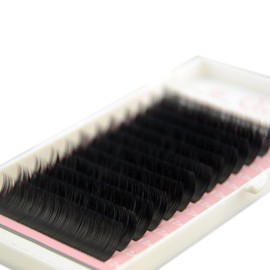 Matte Mink Ellipse Flat Eyelash Extensions 0.20mm thickness C curl 8mm Rich Black Soft for Professional Salon Use