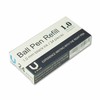U-RIGHT 24 Pcs Ballpoint Pen Refills 1.0 mm Point Black
