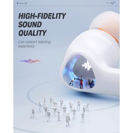 Donner - Auriculares inalámbricos con cancelación de ruido, Bluetooth 5.2 con 5 almohadillas para orejas para auriculares, 4 llamadas claras de micrófono, controladores de 12 mm, aplicación para