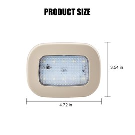 Car Interior Ceiling Roof Light, Magnetic Wireless LED Vehicle Dome Lamp with USB Rechargeable, Automotive Interior Linghting Accessories, Universal for Motorhome RV Camper (Beige)