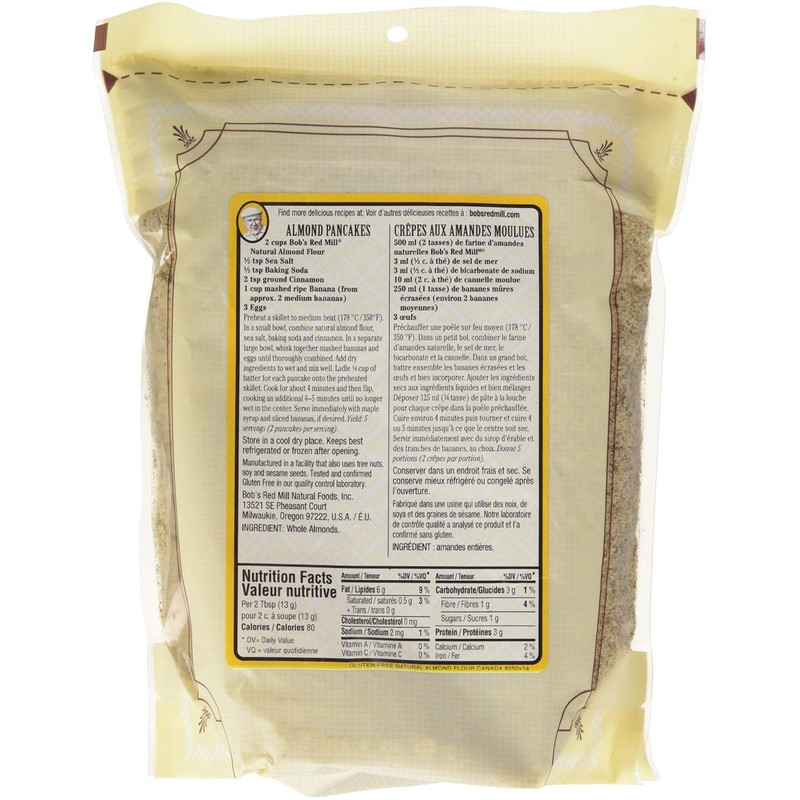 Bobs Red Mill Fine Grind Natural Almond Flour, 453g