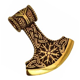 Kiss of Leather Thor's Hammer Pendant Bronze Br. 151, Bronze