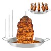13" Vertical Skewer Gyro Pan Spit Shawarma Stand for oven