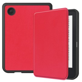Tablet Case for Kobo Clara 2E N506 2022 / Tolino Shine 4 Slim Case with Stand Function and Auto Sleep/Wake Function Red