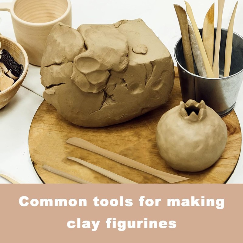 Clay Modelling Tools, 10 Pcs Wooden Clay Sculpting Modelling Pottery