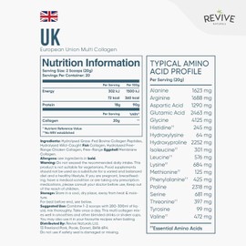 Multi Collagen Protein Powder 400g - Types I, II, III, V & X - Hydrolyzed Grass Fed Bovine, Wild Caught Fish, & Free-Range Chicken & Eggshell Collagen (1 Month Supply)