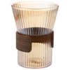 DECHOUS Amber Glass Toothbrush Holder Cup for Bathroom