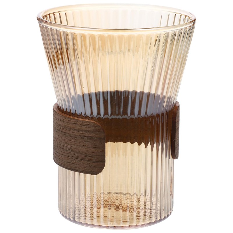 DECHOUS Amber Glass Toothbrush Holder Cup for Bathroom