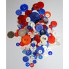 celloexpress Pack of 100g - RED, WHITE & BLUE BUTTONS