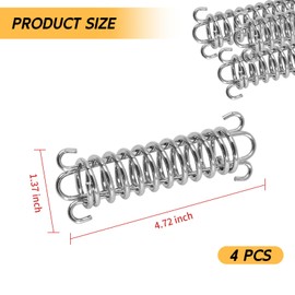 CADUFUELLY 4pcs Outdoor Camping Spring Hook Fixed Buckle for Hammock Bag Tent High-Strength