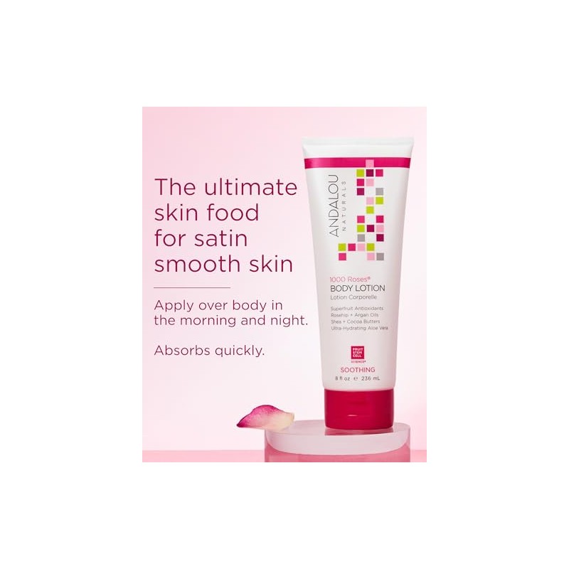 Andalou Naturals 1000 Roses Soothing Body Lotion , 8 Ounce
