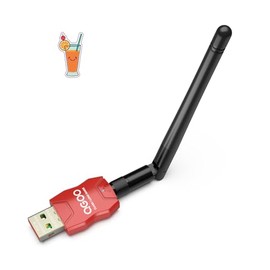 Class 1 Long Range Bluetooth Adapter for PC, QGOO USB Bluetooth Adapter for PC 5.3+EDR, Bluetooth Dongle Bluetooth Receiver Support Windows10/8.1/8/7（red-173）