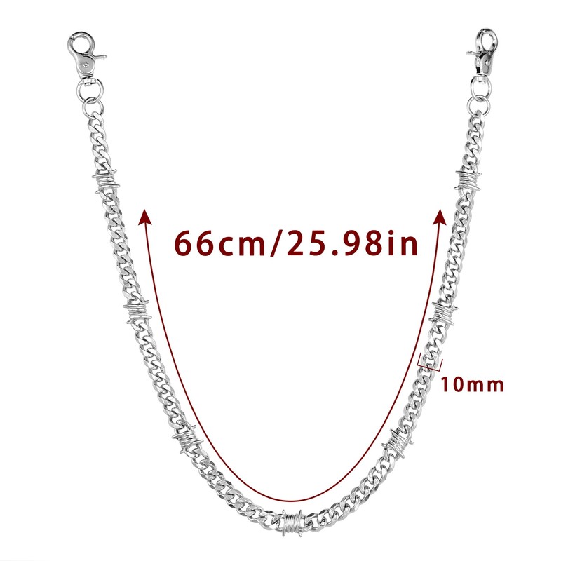 Manfnee Pants Chain for Men Women Punk Rock Jean Chain