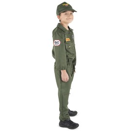 Dress Up America Top Gun Costume - Air Force Fighter Pilot Costume - WW2 Fighter Pilot Dress Up for Boys and Girls (X-Large)