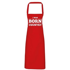 Hippowarehouse I Was Born Country Apron kitchen cooking painting DIY onesize adult