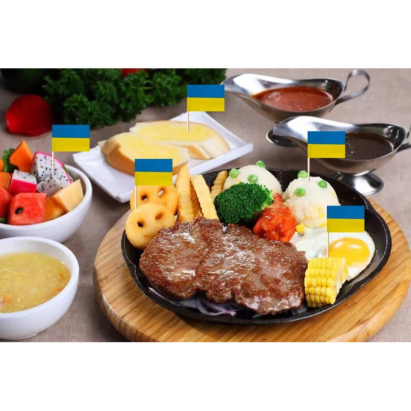 stidsds 100 Pcs Ukraine Flag Ukrainian Toothpick Flags Mini Small
