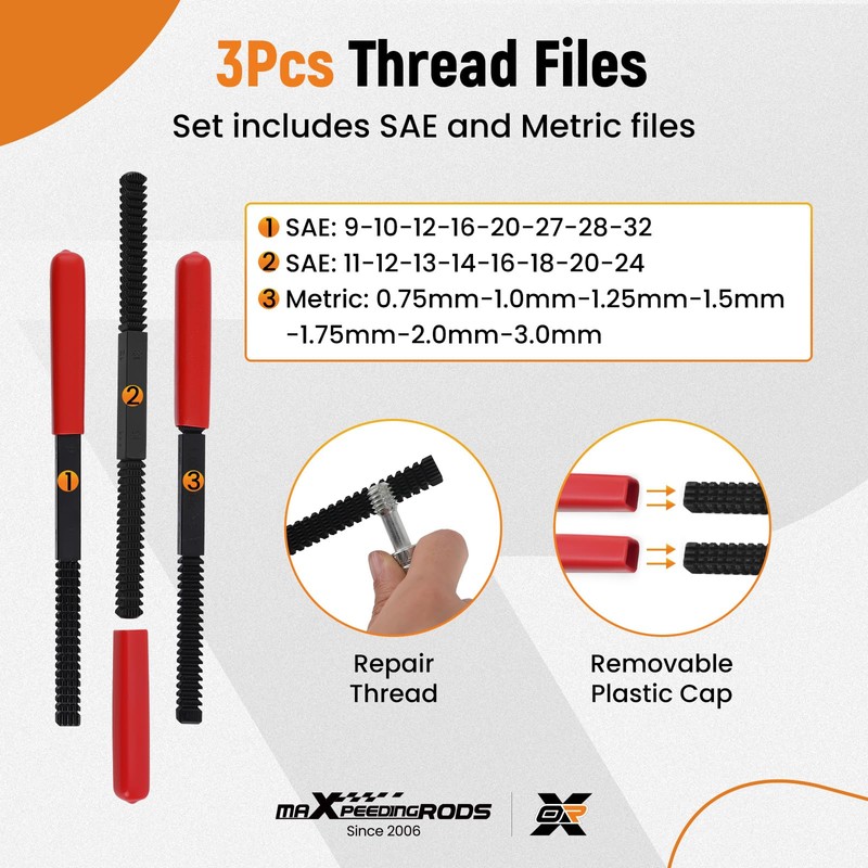 maXpeedingrods 61Pcs Thread Restorer Kit, Rethread Repair Tool, UNC UNF