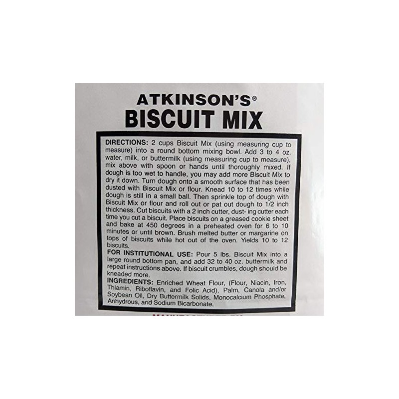 Butter Flake Biscuit Mix 5 Pound Bag