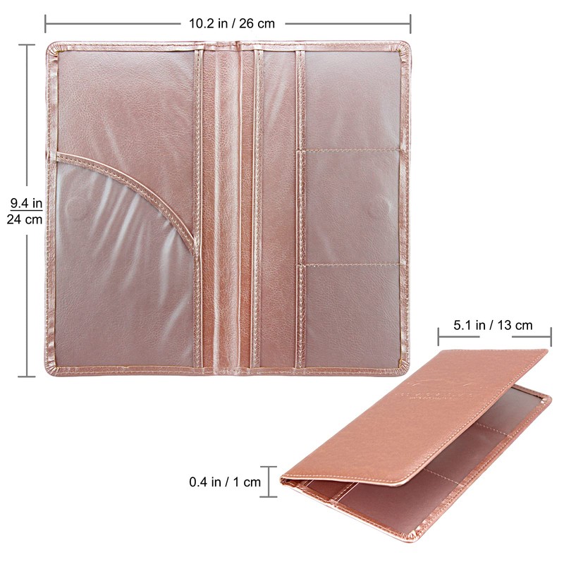LumiMokki Premium Leather Car Registration & Insurance Card Holder with