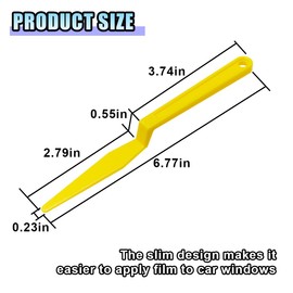 Car Window Tint Squeegee Tool, Plastic Long Handle Shank Corner Squeegee, Flexible Gasket Squeegee Scraper with Flat Lip for Vinyl Wrapping Application & Window Tinting Film Installation (2PCS)