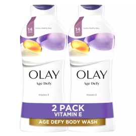 Olay 여성용 올레이 바디워시 비타민 E로 저항하는 연령 24시간 보습 수분 공급 및 상쾌함 파라벤 프탈레이트 Women's Olay Body Wash with Vitamin E, Anti-Aging, 24-Hour Hydration, Moisturizing, Refreshing, Paraben & Phthalate Free [Age Defying]