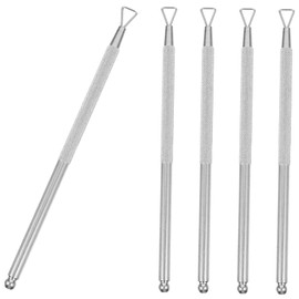 FRCOLOR Manicure Cuticle Remover 5pcs Stainless Steel Nail Cuticle Trimmers Scratch off Ticket