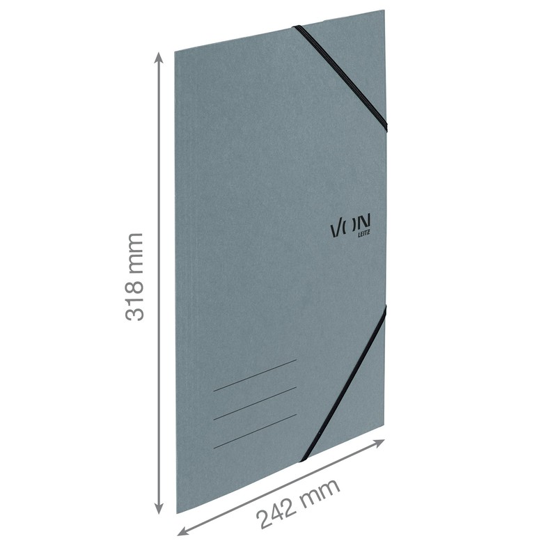 VON Leitz Pack of 5 A4 Corner Folder with Elastic