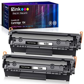 E-Z Ink (TM) Compatible Toner Cartridge Replacement for Canon 104 CRG-104 FX-10 FX-9 to use with FAXPHONE L90 L120 ImageClass D420 D480 MF4350d MF4150 MF4270 MF4370 MF4690 Printer (Black, 2 Pack)