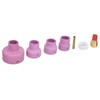 7Pcs TIG Gas Lens Kit Ceramic Cup Electrode Holder Connector