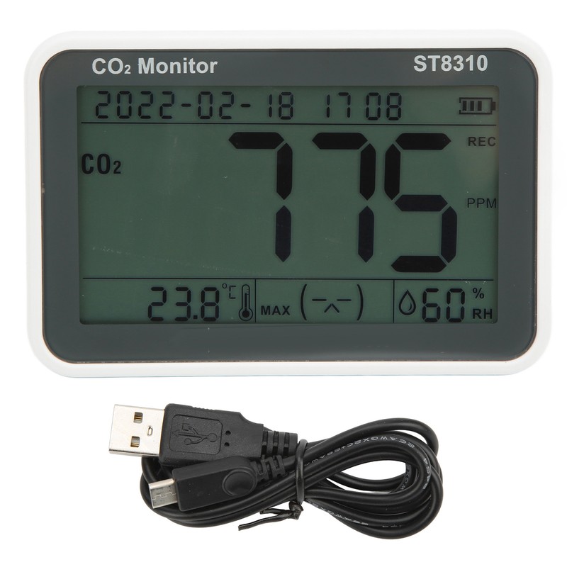 ST8310 LCD Air Quality Monitor Carbon Dioxide Detector CO2 Temperature