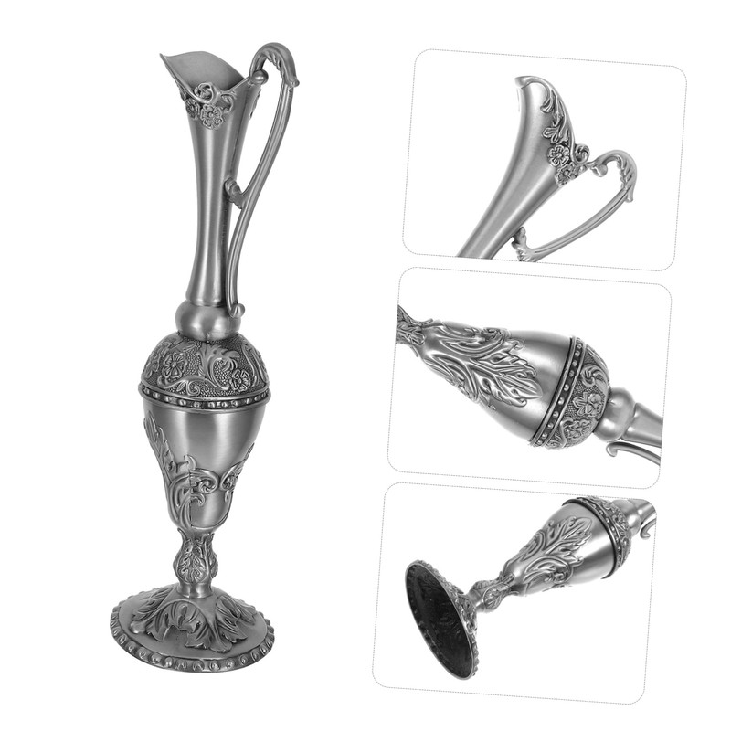 ULTECHNOVO Elegant Silver Plated Holy Water Container Luxurious Design for
